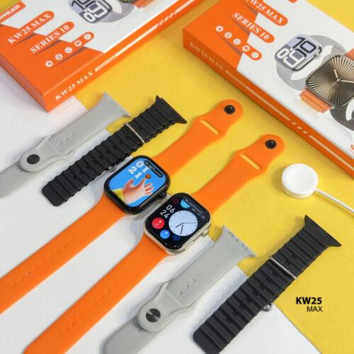 ساعت هوشمند KEQIWEAR مدل KW25MAX با سه عدد بند سیلیکونی